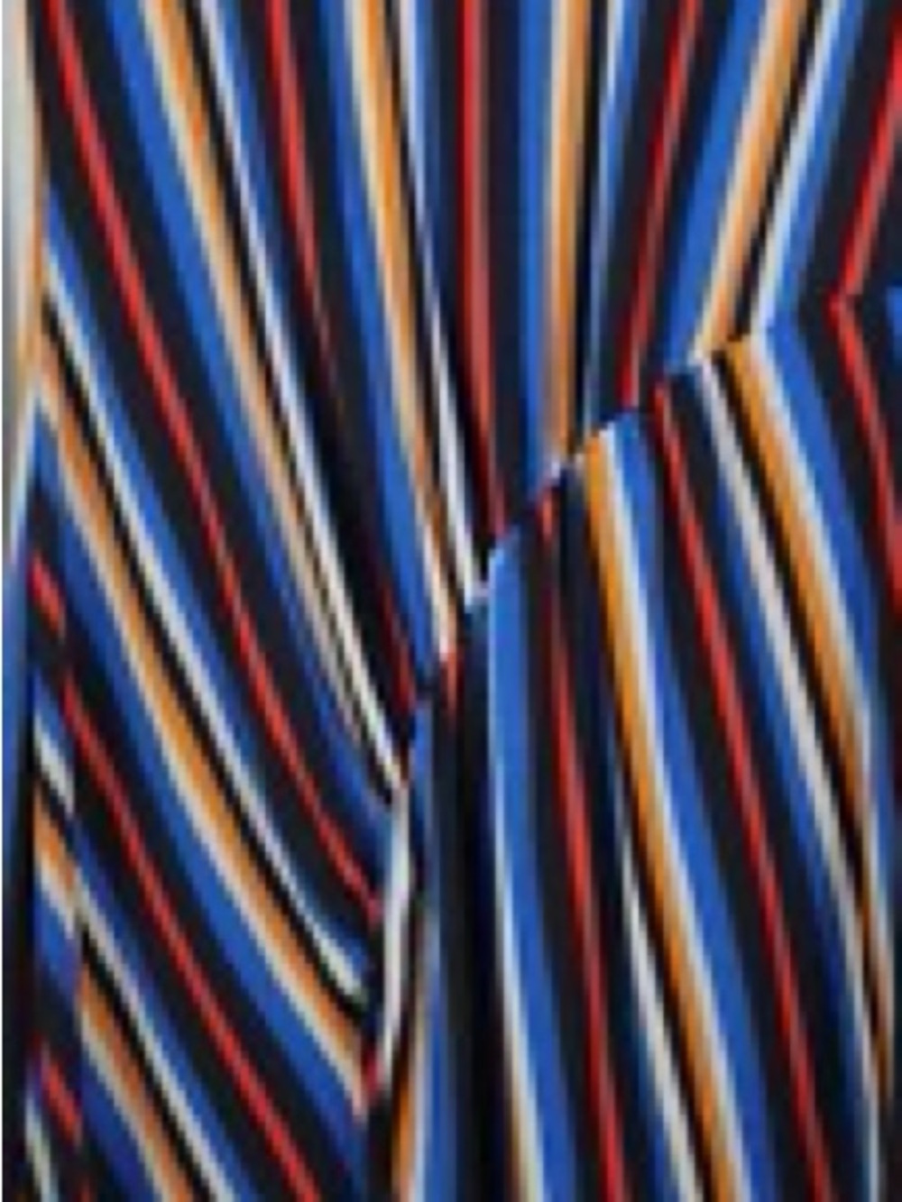 ZARA Art Deco Stripe Ribbed Twist Midi Dress Size M - Picture 4 of 9